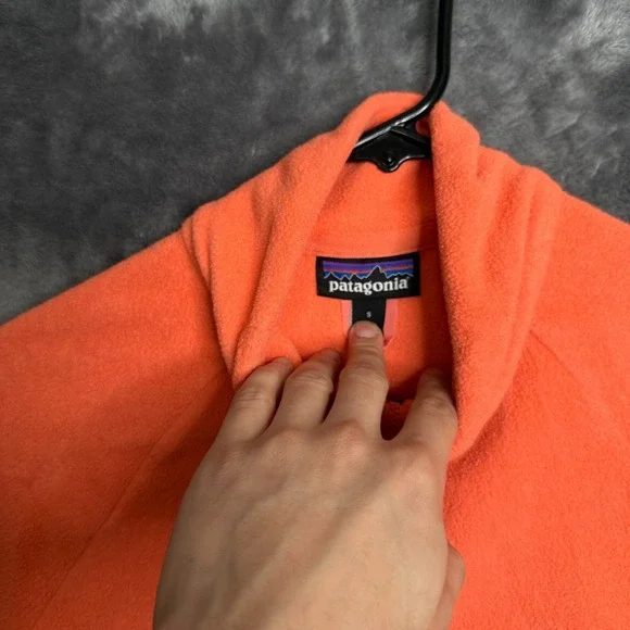 Patagonia Womens Orange Classic Microdini Fleece Jacket Size Small - Picture 6 of 16
